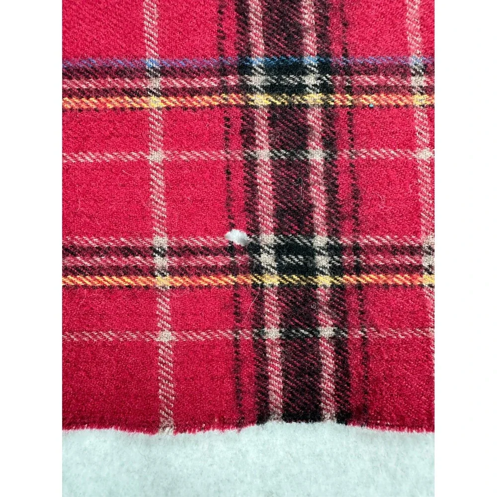 Vintage Wool Scarf Bundle Superba Australian Wool Red Plaid & Navy Lambswool